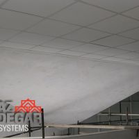 سقف کاذب ثابت و مشبک (60×60) با پنل و تایل فایبرسمنت