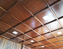 سقف کاذب چوبی اتاق مدیریت